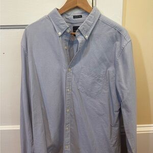 American Eagle Outfitters Light Blue Casual Button-Down Shirt